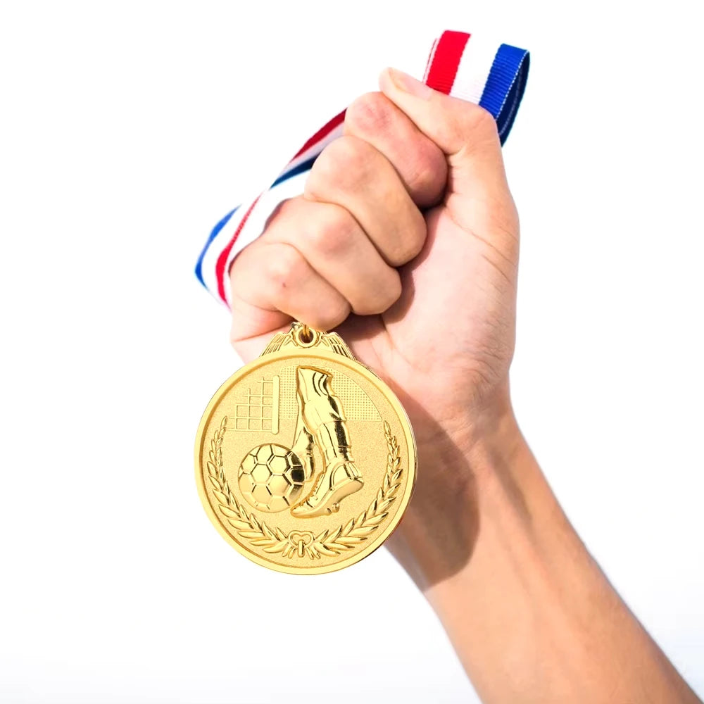 Gold Silver Bronze Medals School Sports Football Volleyball Competition Games Prize Trophy Commemorative Medal soccer trophie