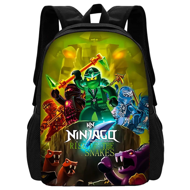 Child School Cool Game NinjagoS-Backpack with Lunch Bags ,Pencil Bags ,School Bags for Boys Girls Best Gift - BB-46X23A6