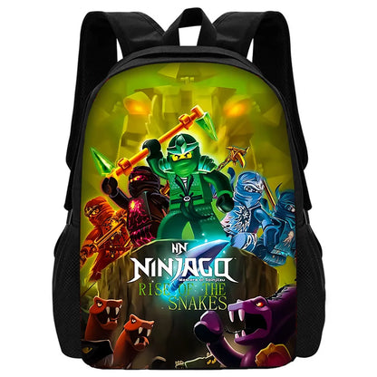 Child School Cool Game NinjagoS-Backpack with Lunch Bags ,Pencil Bags ,School Bags for Boys Girls Best Gift - BB-46X23A6