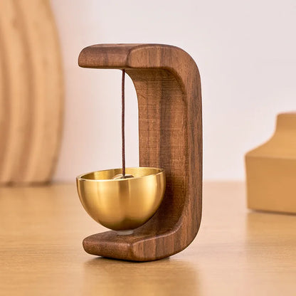 Magnetic Hanging Door Bell Wooden Doorbell Wind Chimes Beech Wood Shop Keeper Bells for Home & Business Door Opening Decorati