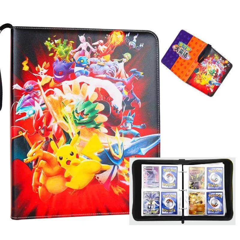 Pokemon Binders 9 Pocket 900 Cards Zipper Toploader Mimikyu Loose Leaf Collectible Card Album Storage Organizer Custom Fans G