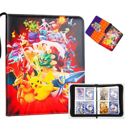 Pokemon Binders 9 Pocket 900 Cards Zipper Toploader Mimikyu Loose Leaf Collectible Card Album Storage Organizer Custom Fans G