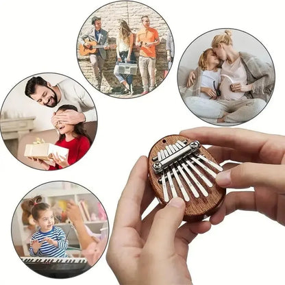 8 Key Mini Wooden Kalimba Exquisite Finger Thumb Piano Marimba Musical Good Accessory Pendant Gift