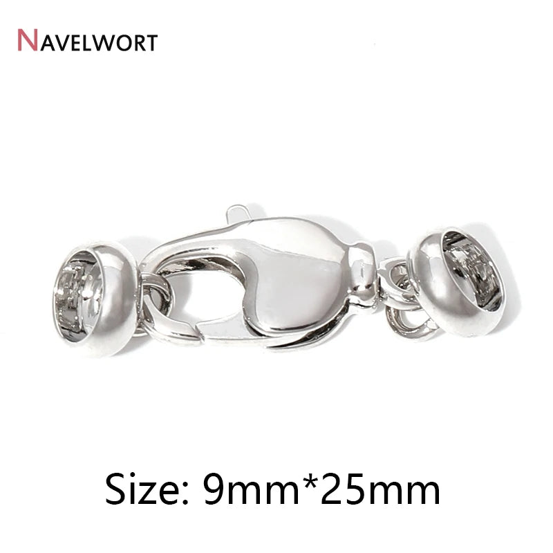 2 Sizes 18K Gold Plated Brass Metal Lobster Clasps Hooks Connector,Clasps For Jewelry,DIY Fashion Jewelry Making Accessories 