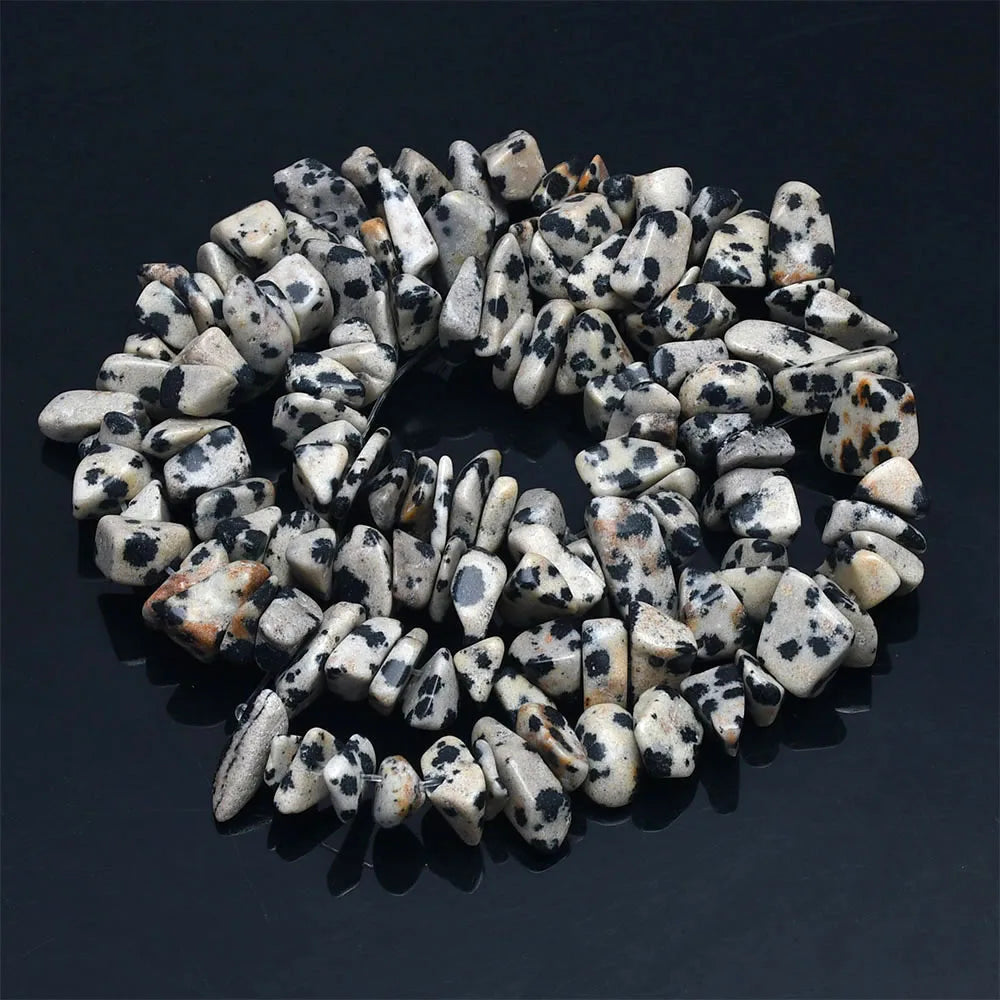 16 inch Natural Stone Beads Chips Beads 5-8mm Irregular Crystal Agate Gravel Beads Diy Bracelet For Jewelly HK058 - Speckled 