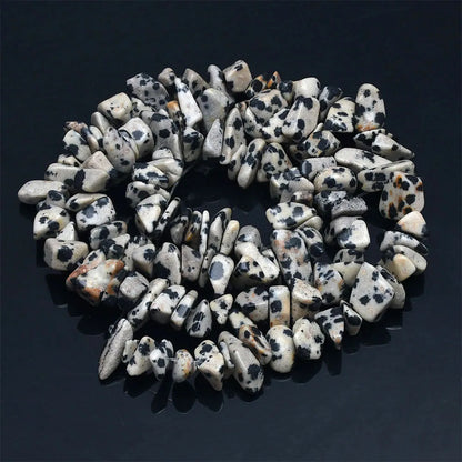 16 inch Natural Stone Beads Chips Beads 5-8mm Irregular Crystal Agate Gravel Beads Diy Bracelet For Jewelly HK058 - Speckled 