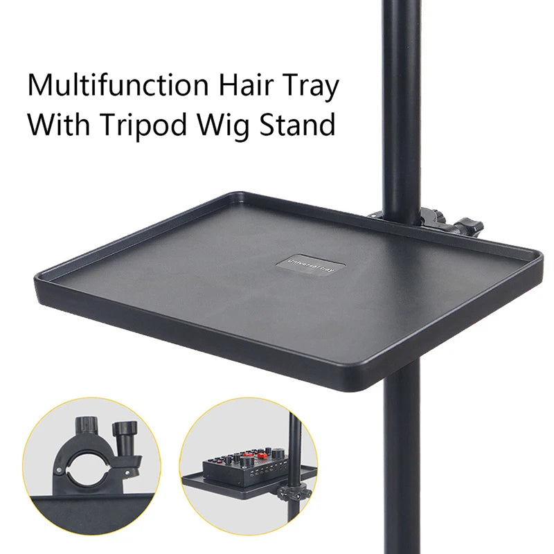 Multifunction Hair Tray For Use With Tripod Wig Stand Easy To Use Hair Wig Tools Place Crochet Hair Clip Scissors Comb Card T