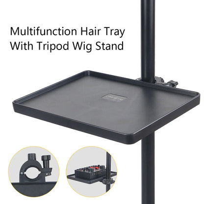 Multifunction Hair Tray For Use With Tripod Wig Stand Easy To Use Hair Wig Tools Place Crochet Hair Clip Scissors Comb Card T