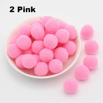 30-300Pcs Pom Poms Fluffy Soft Pompom Ball 8/10/15/20/25/30mm Handmade Sewing Craft DIY Kids Toy Christmas Weddinrg Decoratio