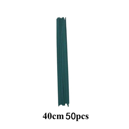 30/40cm Green Flower Stem Sticks DIY Floral Material Handmade Wire Stem Accessories - 40cm 50pcs