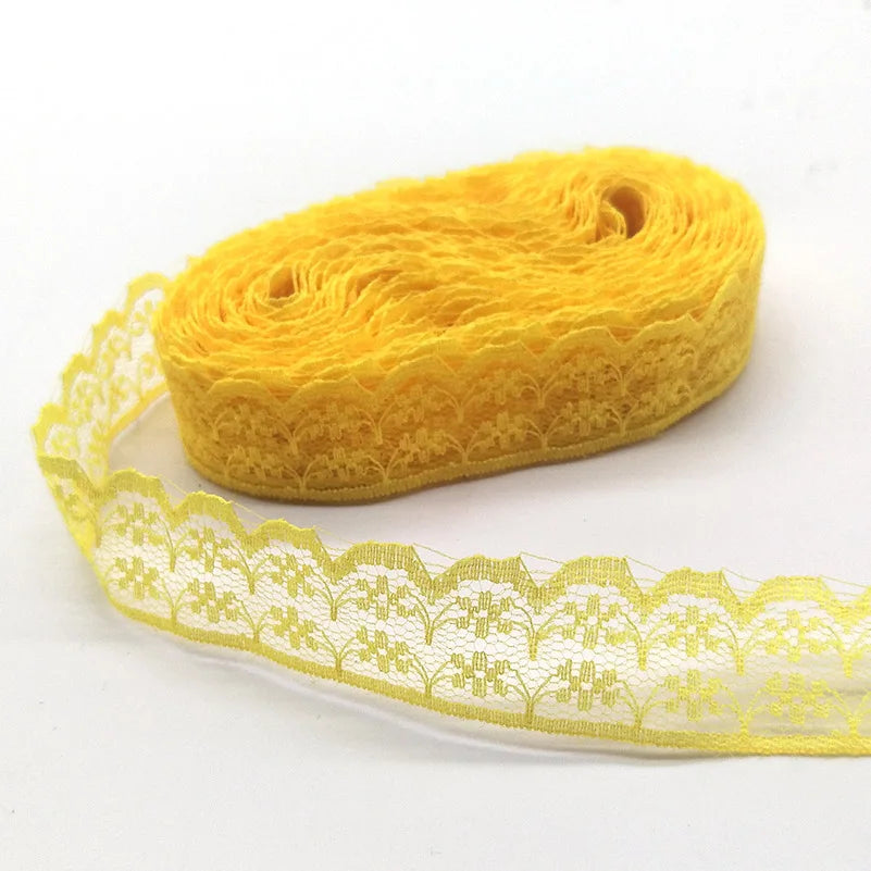 10 Yards High Quality Beautiful White Lace Ribbon Tape 22MM Lace Trim DIY Embroidered For Sewing Decoration African Lace Fabr