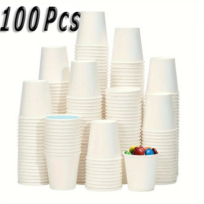 50/100PCS Disposable Small Paper Cup Tasting Cup Perfect for Coffee Candy Juice Home Supermarket Holiday Party Activities - 1