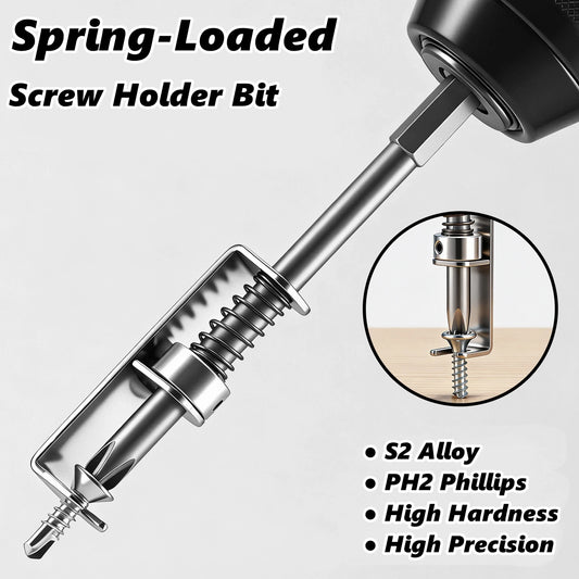 Spring-Loaded Screw Holder Drill Bit Anti-Drop Screwdriver Bit Fixing Clamp Set Screw Holder Drill Bit Phillips Screwdriver B