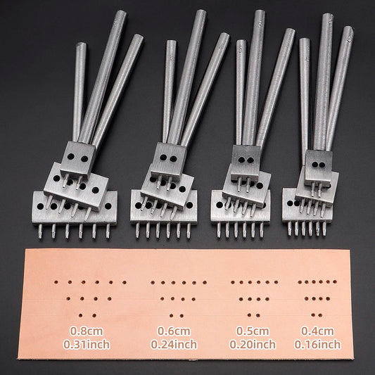 3pcs/SET Professional DIY Leather Punching Die, Manual Hole Punch for Leather Handcrafting, Multi-Round Punching Die Tool Set