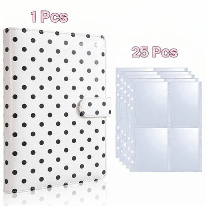 25pcs Page(4 Grids) Photo Card A5-Binder Kpop Photo Albums Idol Cards Loose-leaf Collect Book Binder Binder Photocard Holder 
