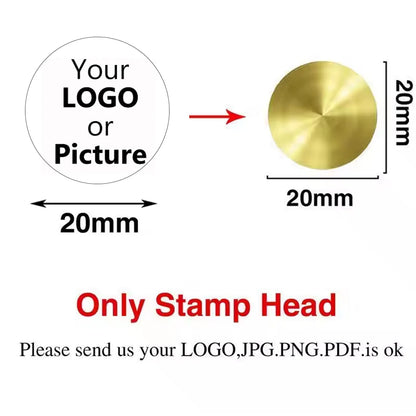 Custom Brass Wax Seal Stamp Personalized LOGO 25/30/40/50mm Round/Square Wax Sealing Head For Wedding Invitation Card Decor S