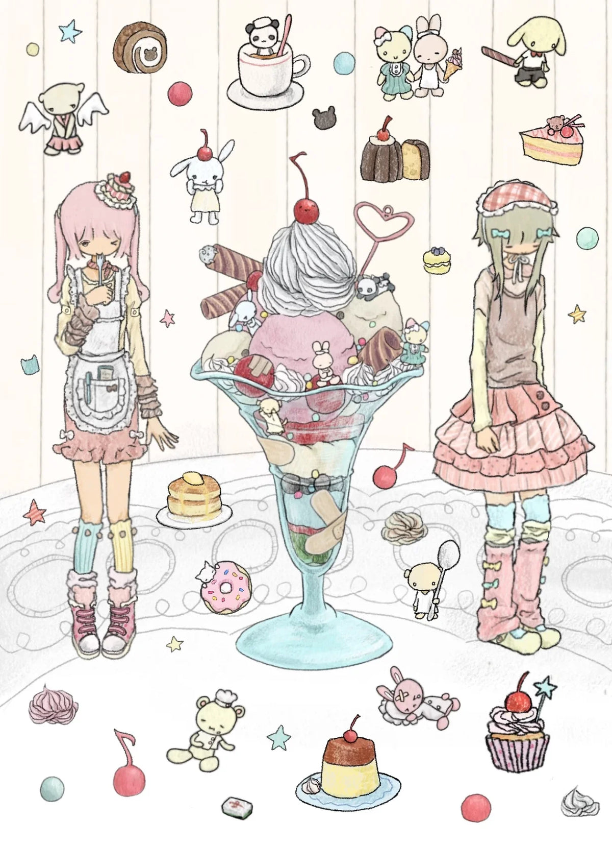 Vintage-Toned Girl Sticker Collection | Nostalgic Aesthetic Decals for Journaling, Scrapbooking & DIY Crafts - Pink (Style 01