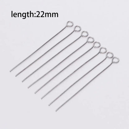 100pcs Stainless steel Eye Head Pins Metal Eye Pins For Jewelry Making Findings Diy Earrings Pendant Jewelry Pins Supplies
