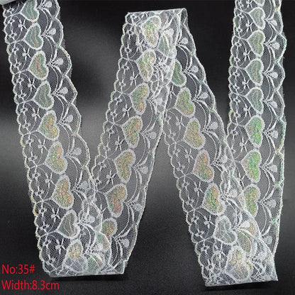 10 Yards 38 Kinds of White Lace Ribbon African Lace Fabric DIY Webbing Decoration Gifts Packing Sewing Clothes Material Craft