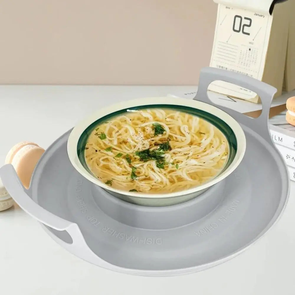 New Anti-deformed Microwave Plate Tray Home Cooking Supplies PP Microwave Plates Holder For Bowls, Easy to Clean Steam Holder