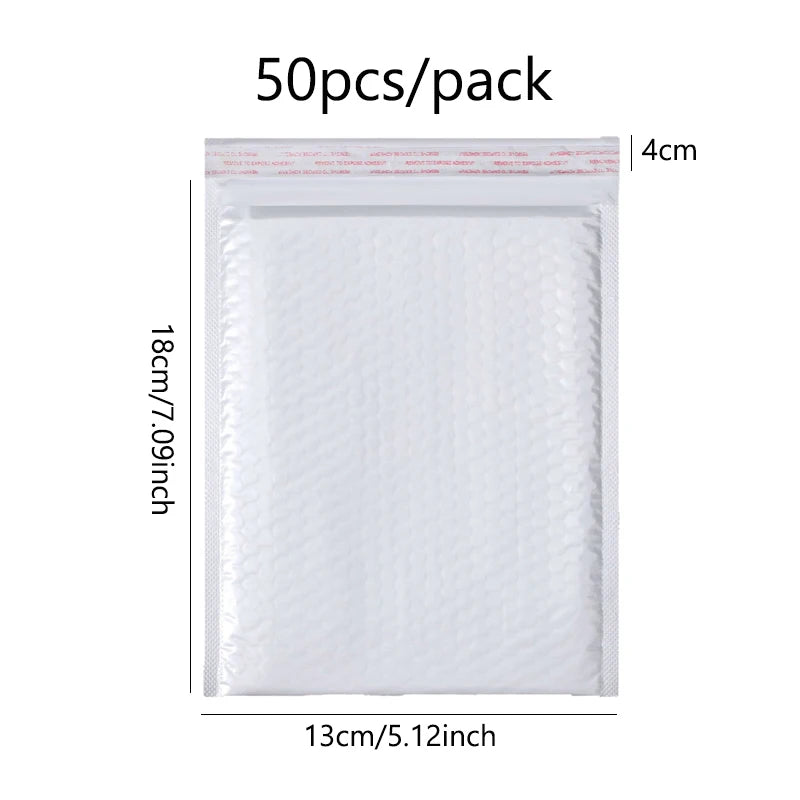 Pearlescent Bubble Mailers Padded Envelopes, Self-Adhesive Waterproof Shipping Bags with Foam Lining for Packaging and Mailin