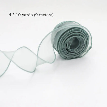 40mm 10Yards Fishtail Organza Satin Ribbon Reflective Iridescent Wavy Edge Ribbon for Gift Wrapping DIY Bow Craft Gift Wrappi