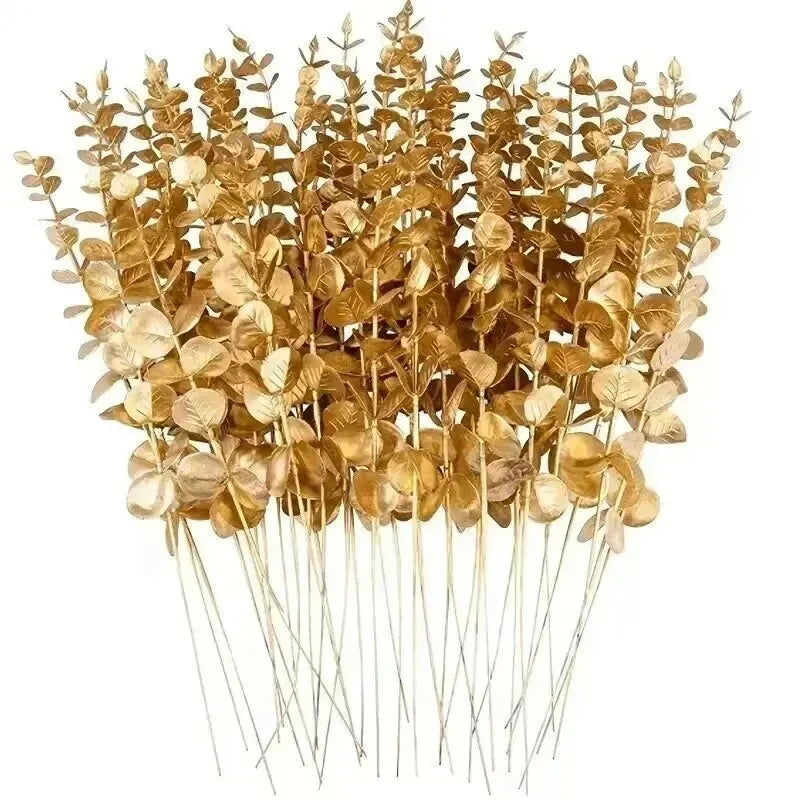 10pcs Eucalyptus Stems Artificial Eucalyptus Leaves for Home Flowers Bouquet Centerpiece Wedding Decoration Christmas Decor -