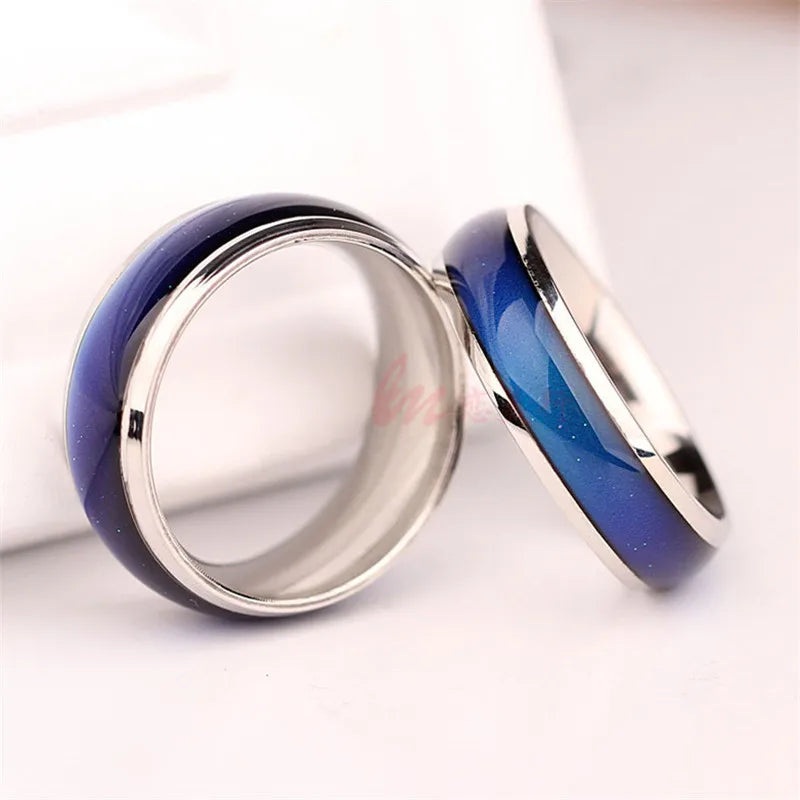 1pc Stainless Steel Mood Ring Changing Color Rings Emotion Feeling Temperature Ring For Women Men Couples Rings Fashion Jewel