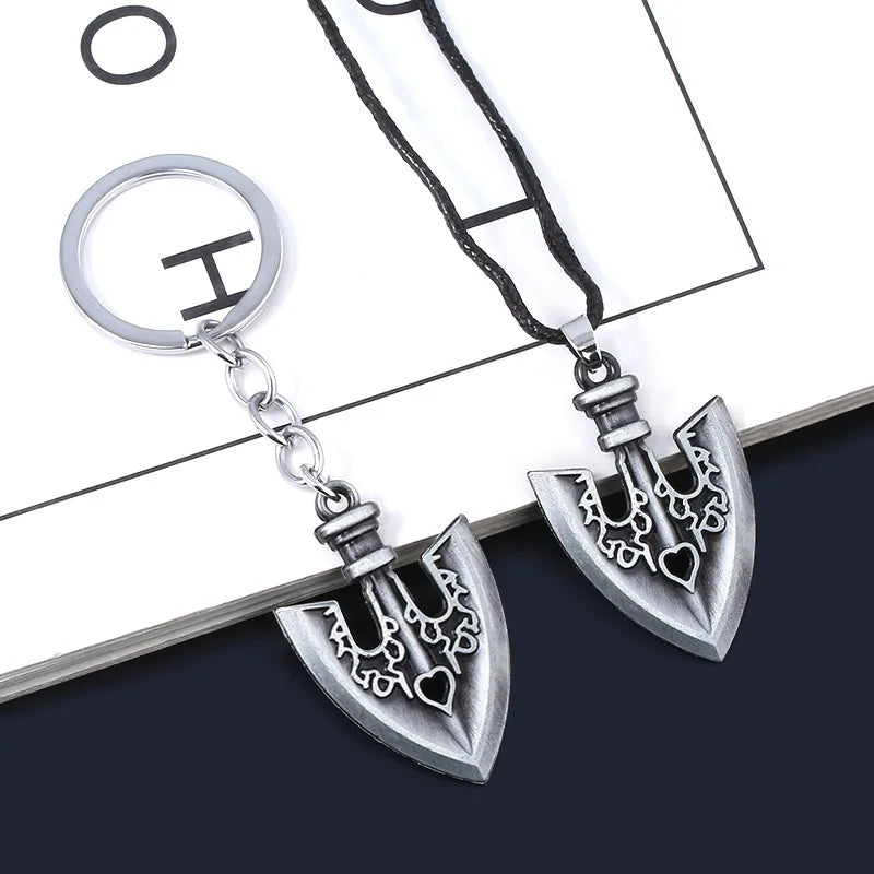 Anime JOJOS BIZARRE ADVENTURE Keychain Kujo Jotaro Arrow Metal Pendant Chain Choker keychain Charm Gifts Cosplay Jewelry