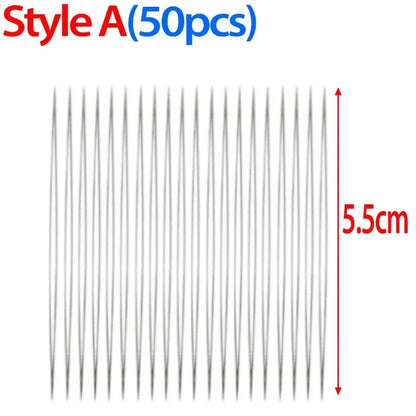 Beading Needles Pins Open Curved Big Eye Needle for Beads Bracelet DIY Jewelry Making Tools Handmade Craft Beaded Threading P