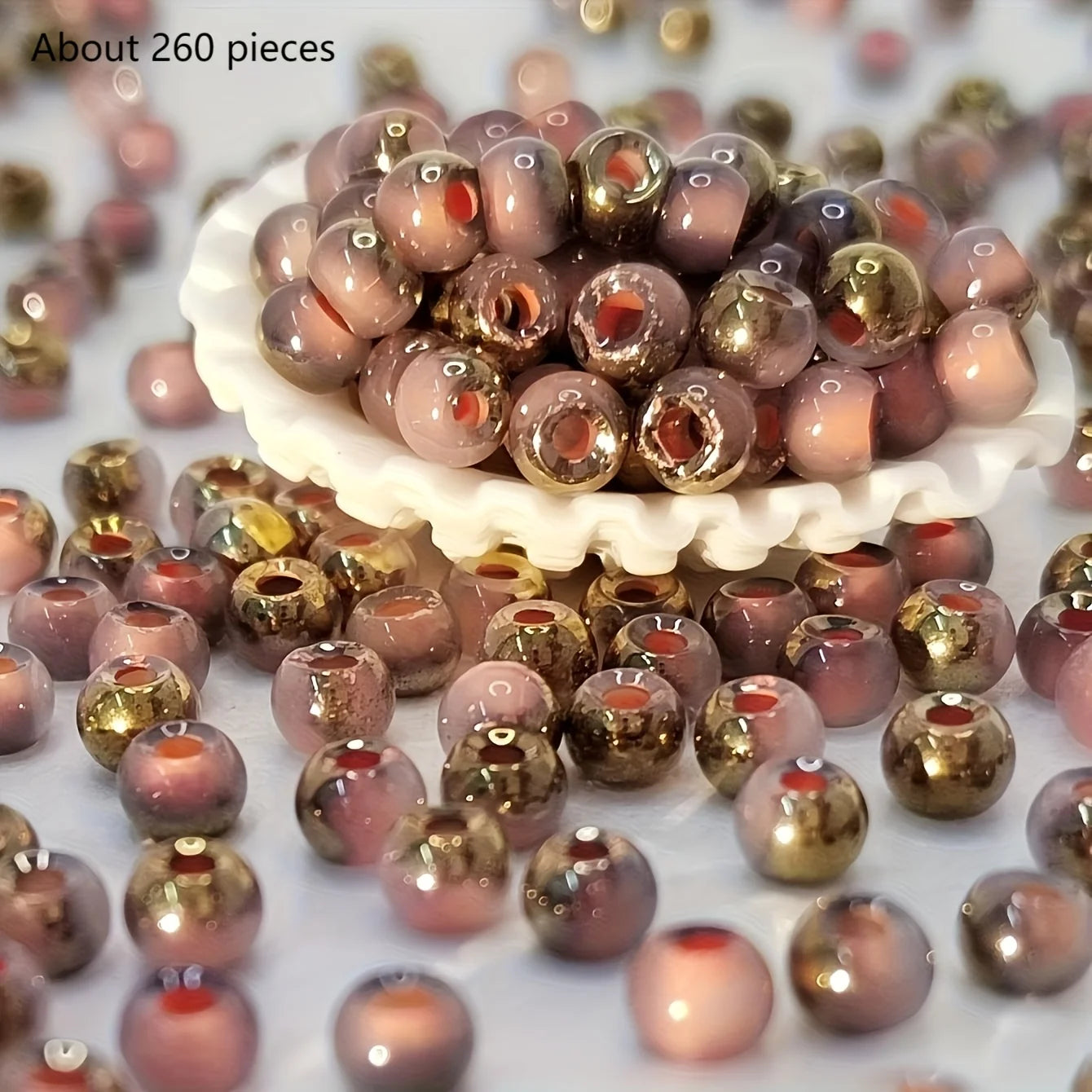 DIY Handmade Jewelry Materials with Round Beads, Colorful Beading, Accessories for Making Bracelets, Earrings and Necklaces -