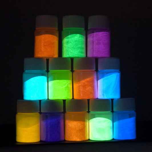 20g Long Lasting Bright Luminous Powder Paint Epoxy Resin Pigment Glow In The Dark Fluorescent Powder DIY Jewelry Making Fill