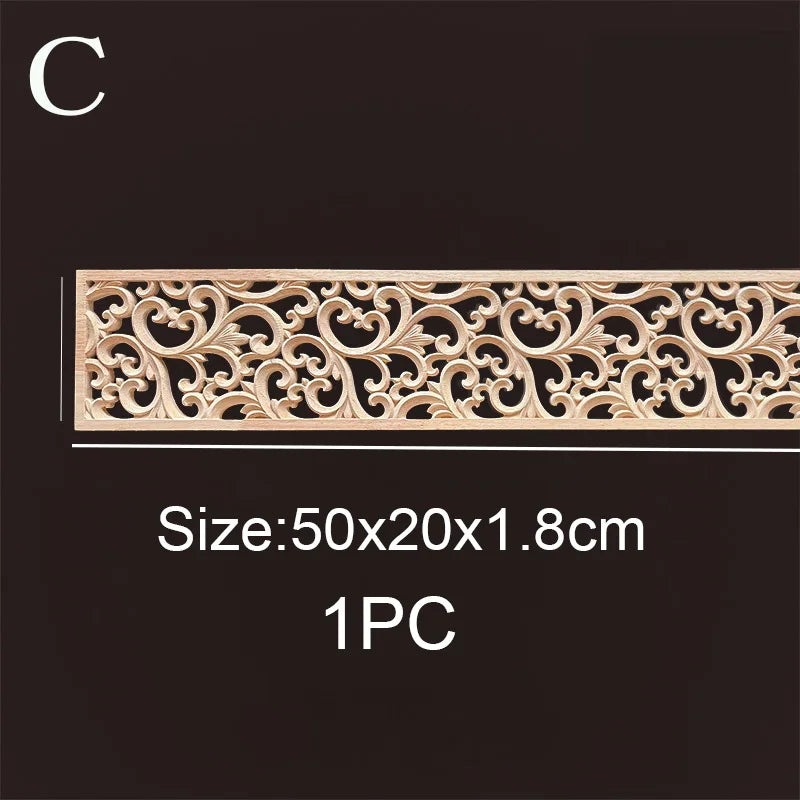 Decorative Wood Molding Wood Carved Corner Onlay Applique Frame Cabinet Home Decor Figurines Wall Art Furniture Accessories -