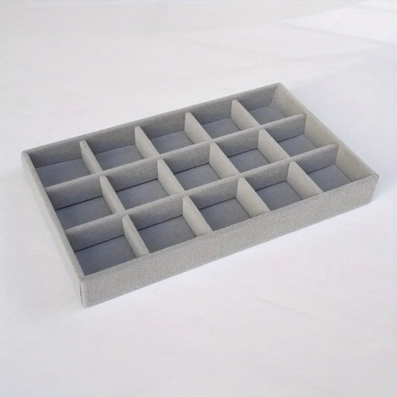 Velvet Jewelry Display Tray Exquisite Jewellery Holder Portable Ring Earrings Necklace Organizer Storage Box Organizator Tray