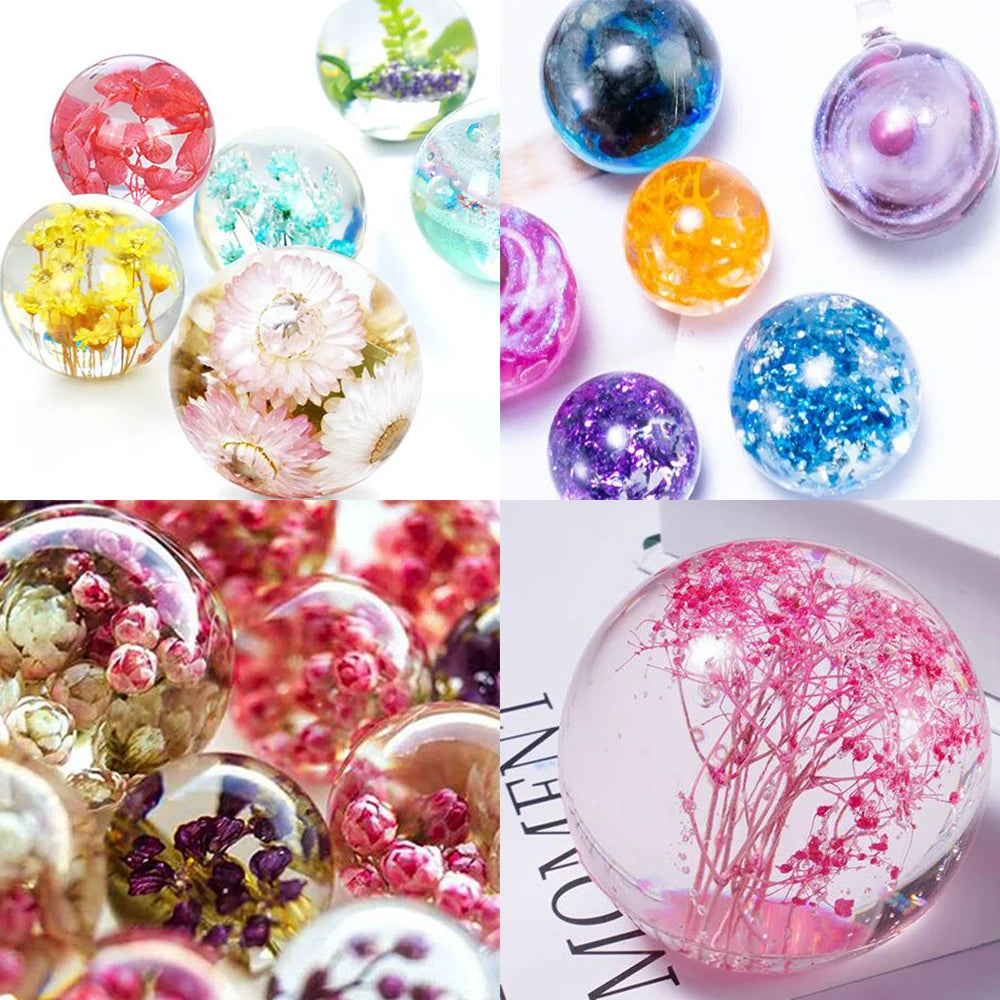 20-100mm Ball Shape Silicone Mold 3D Planet Ball Epoxy Resin Mould for DIY Epoxy Resin Molds Crafts Home Decoration Tools