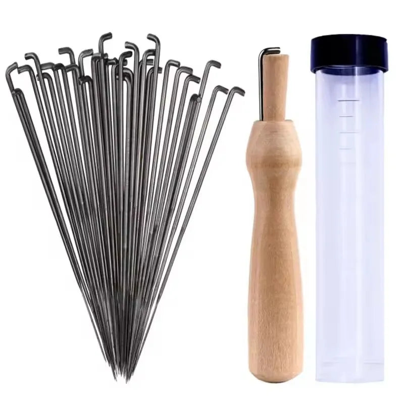 Wool Felting Needles Set For Wool Felting Craftwork DIY Craft Tools With Solid Wood Handle Felting Tool With Needl