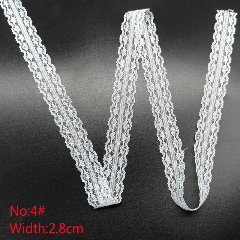 10 Yards 38 Kinds of White Lace Ribbon African Lace Fabric DIY Webbing Decoration Gifts Packing Sewing Clothes Material Craft