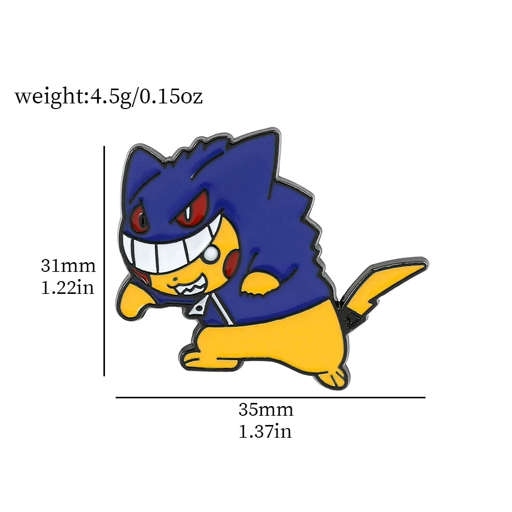 Gengar Cartoon Brooches Anime Enamel Lapel Pins for Backpack Accessories Fans Collection Brooches Jewelry Gift - Gengar 7