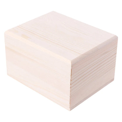 Handmade Wooden Box With Lid Storage Case Crafts Sundries Organizer 2 Sizes B03E - Color 1