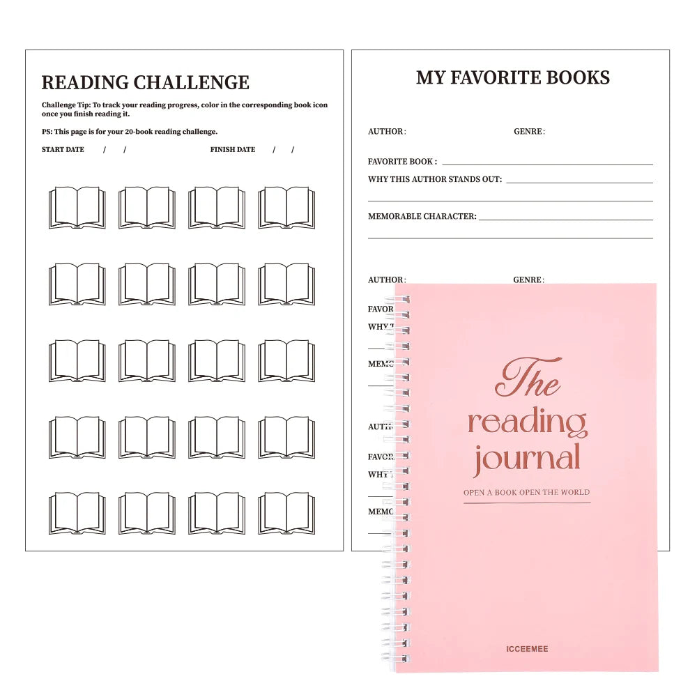 112 Pages Reading Log Journal Built-in Book Review Pages Planning Design For Reading Enthusiasts Students Teachers