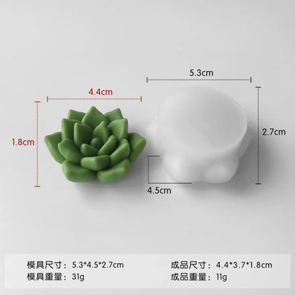 DIY Cactus Aromatherapy Candle Silicone Mold Simulation Cactus Dropper Resin Gypsum Ornament Mold DIY Glue Resin Succulent Mo