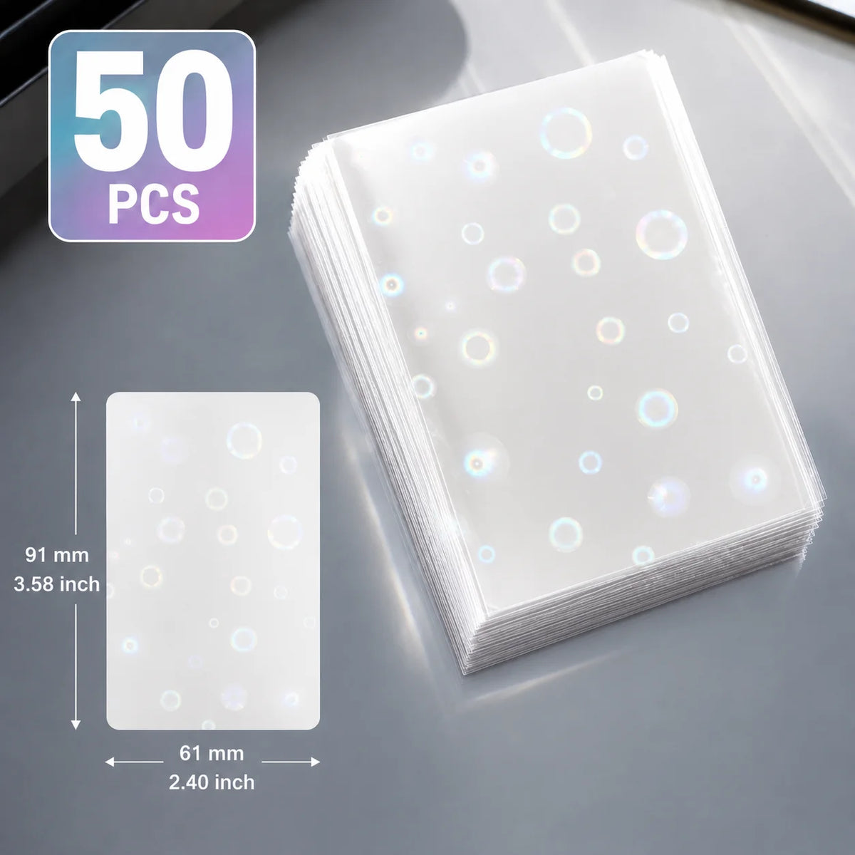 Sharkbang 50pcs/Lot Holo Card Sleeves 61x91mm 20C Macaron Color Kpop Holder For Postcards Films Game Cards Photocard Protecto