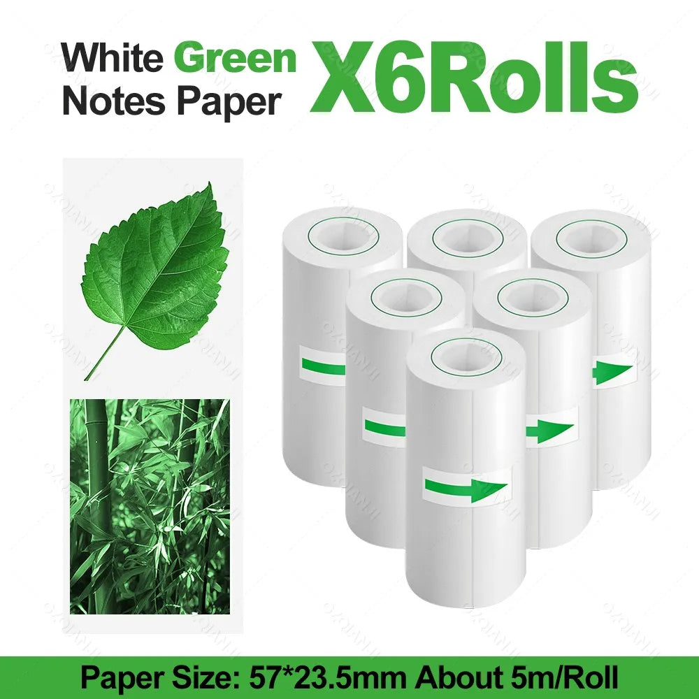 Thermal Printer Papers 57mm Color Papers for Camera Instant Print Kids Camera Printing Inkless Mini Portable Photo Printer