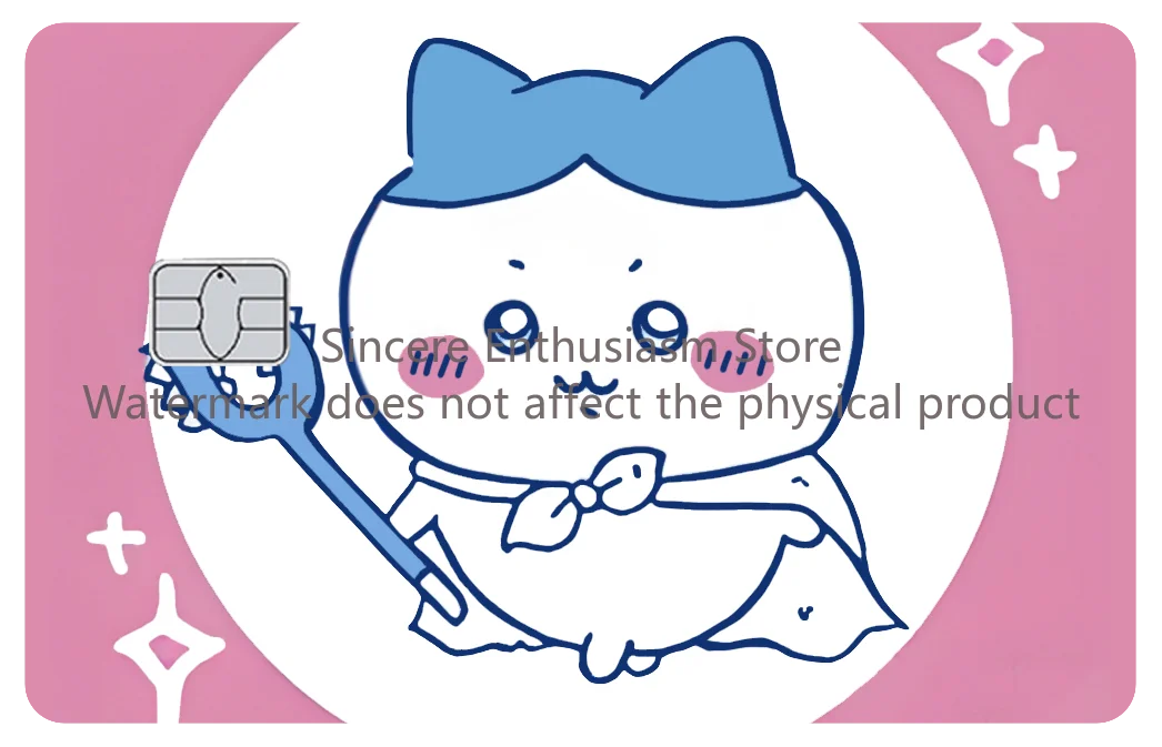 Cartoon Kawaii Chiikawas Credit Card Skin Stickers Cute Matte Sticker for VISA JCB Mastercard and Other IC Card Decorative