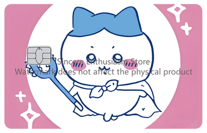 Cartoon Kawaii Chiikawas Credit Card Skin Stickers Cute Matte Sticker for VISA JCB Mastercard and Other IC Card Decorative