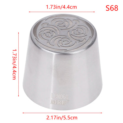 1Pc Stainless Steel Russian Piping Tips Christmas Cake Icing Frosting Nozzles For Cupcake Decoration DIY Kitchen Baking Tool 