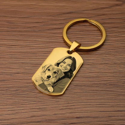 Custom Photo Keychains Couple Souvenir Gifts for Men Unisex Pet Keychains Personalized Keepsakes