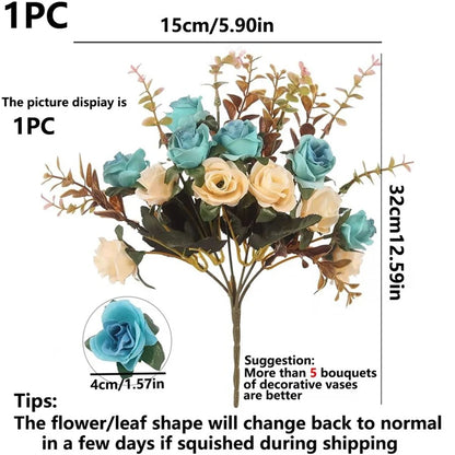 Artificial Flowers Silk Rose Wedding Home Festival Room Decoration Bride Bouquet Diy Scrapbooking Garland Wall Photography Pr
