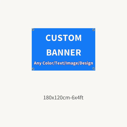 1p Custom Polyester Banner for Indoor & Outdoor Use - Banner with 4 Grommets, Many Sizes, Perfect for Home Decor
