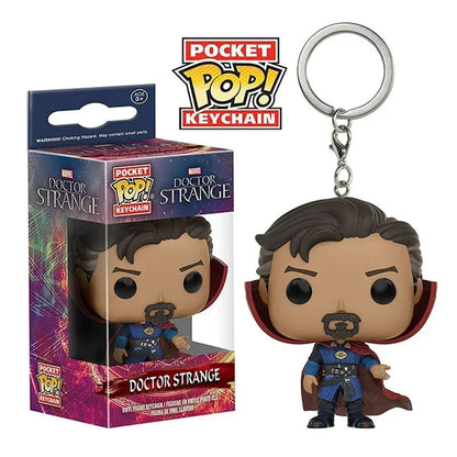 FUNKO Captain America Inro Man Deadpool Spider Man Thanos Thor Keychain Toys Vinyl Doll Collectible Toy Figures Best Kid Gift